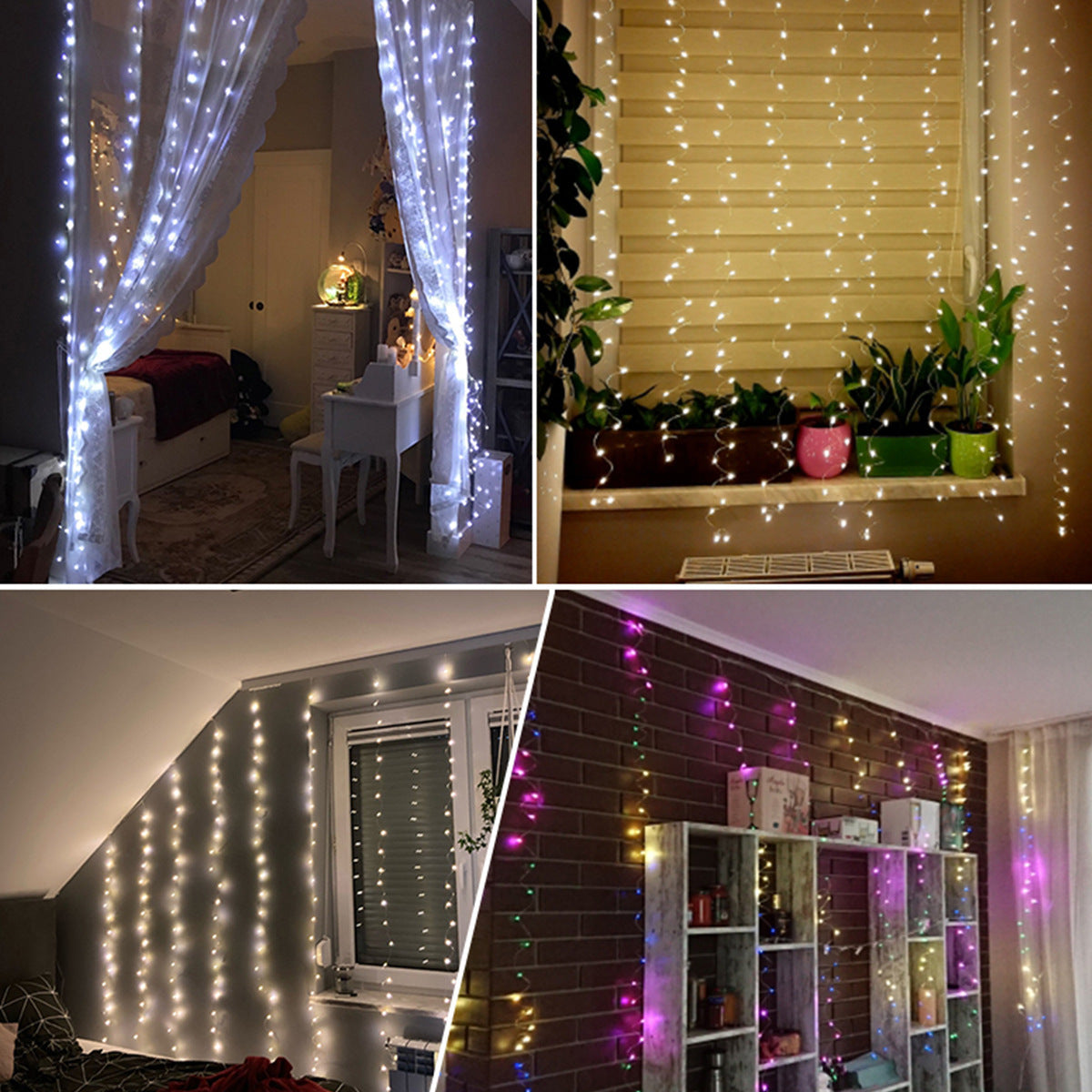 Usb Household Curtain Lamp 8 Function Remote Control