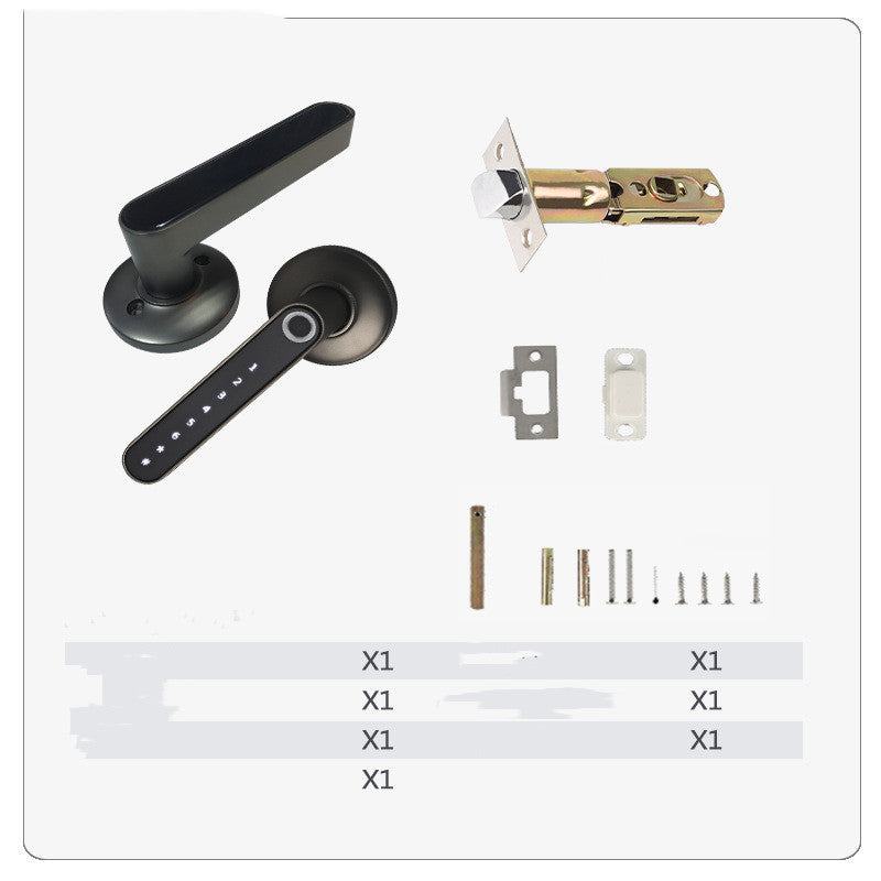 Smart Lock Fingerprint Password Electric Digital Lock Alloy Keyless Security Door Handle For Home