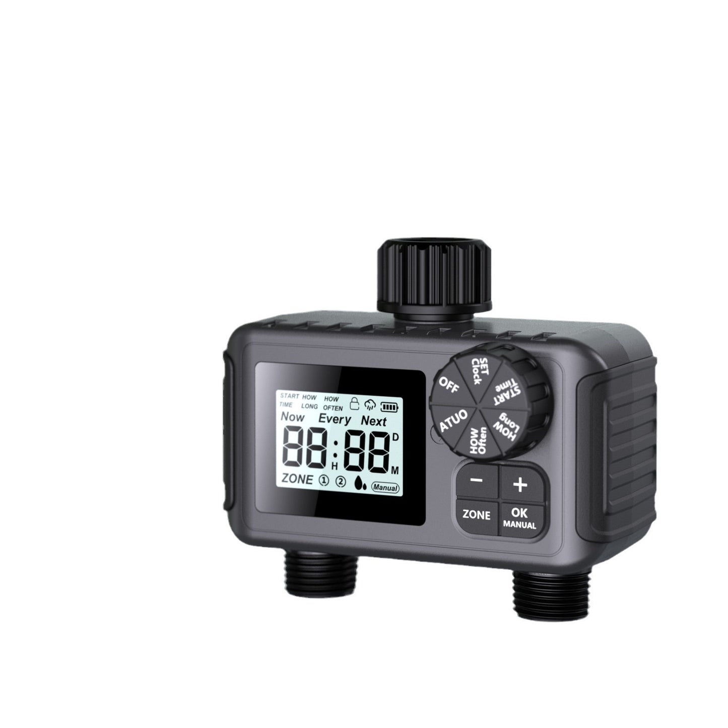 Automatic Irrigation Timer Large Screen Dual-channel Intelligent Watering Controller