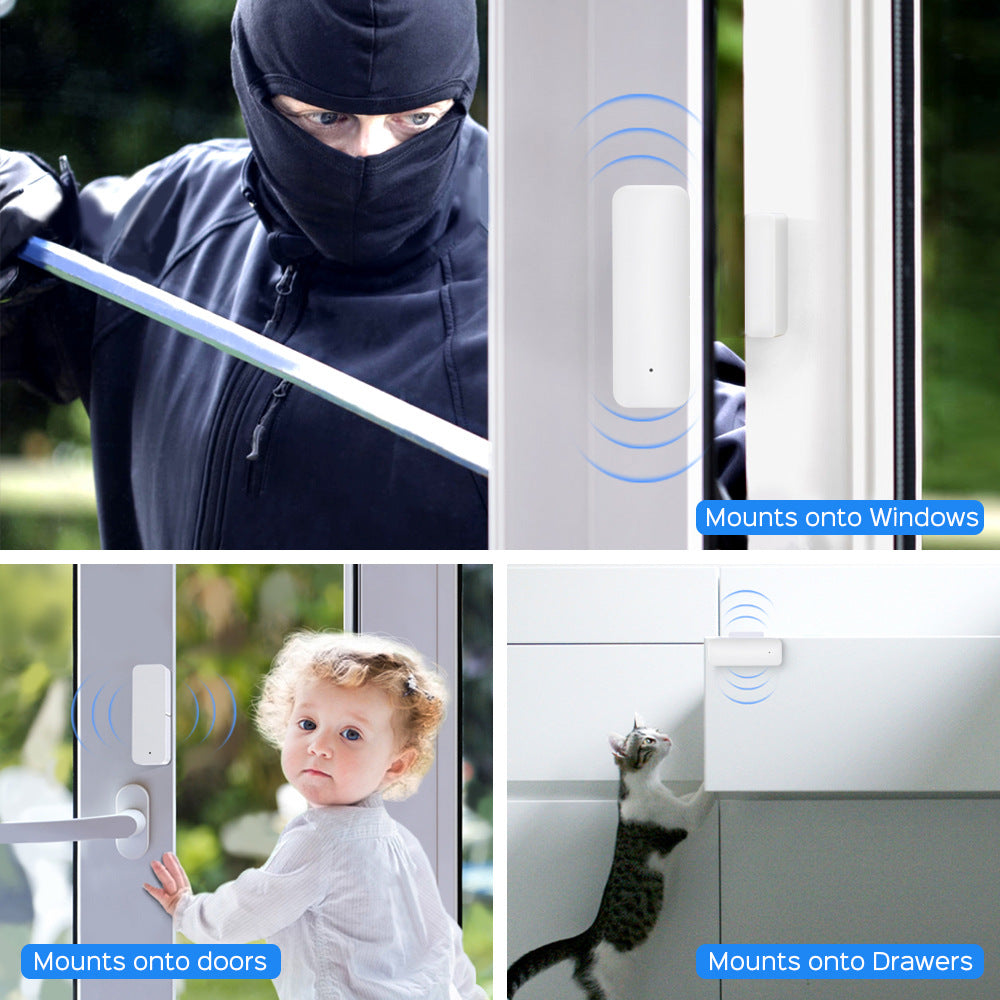Smart Wifi Magnetic Door And Window Alarm Sensor Door Stopper
