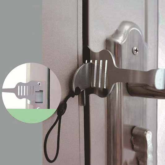 New Stainless Steel Portable Small Guitar Door Stopper Punch-free Anti-theft