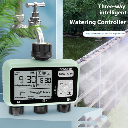 NadsterIntelligent Three-way Precision Irrigation Automatic Watering Controller