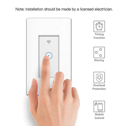 Smart WiFi Wall Switch with Remote Control App